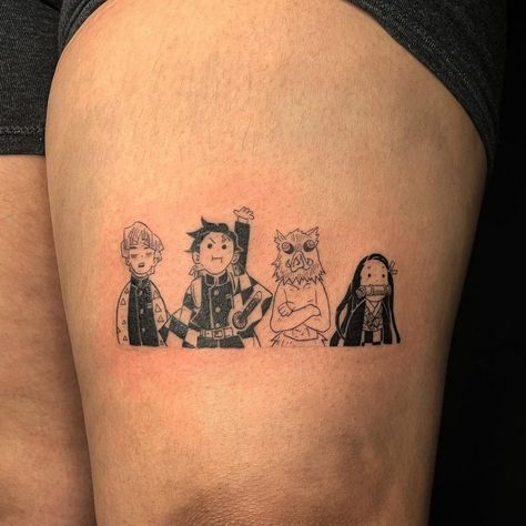 Small Anime Tattoo, Small Anime Tattoos, Anime Tats, Tato Naruto, Anime Tattoo Ideas, Slayer Tattoo, Matching Tats, Manga Tattoo, Naruto Tattoo