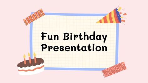 Birthday Presentation Slides, Scrapbook Presentation, Birthday Slideshow, Happy Birthday Google, Slideshow Template, Colorful Scrapbook, Free Ppt Template, Google Slides Theme, Powerpoint Template Free