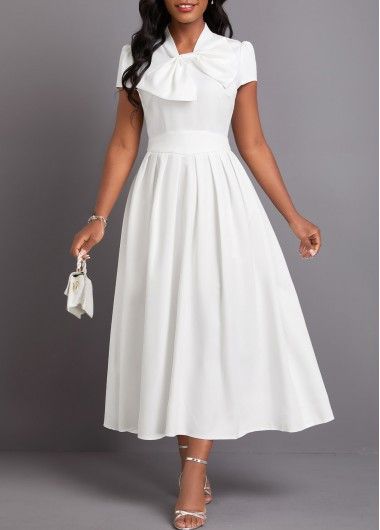 Long White Dress Outfit Casual, White Church Outfit, Church Clothes For Women, Christian Dressing, White Church Dress, Lady Outfits, Stand Collar Dress, Queen Esther, Church Clothes