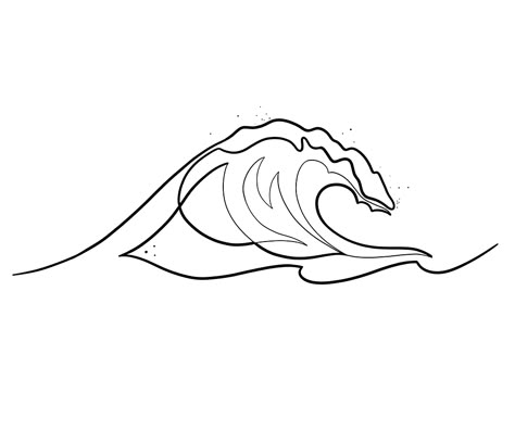 Minimalist wave Mo Ganji, Wave Drawing, Kunst Tattoos, Waves Line, Minimalist Drawing, Line Art Tattoos, Waves Tattoo, Outline Art, Line Tattoos