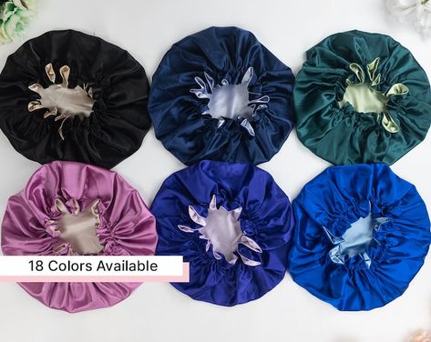 NC4 Double Satin Bonnet - Etsy Nigeria Satin Bonnet Natural Hair, Satin Bonnet, Turbans, Hair Accessories Headbands, Bean Bag Chair, Natural Hair, Natural Hair Styles, Hair Accessories, Satin