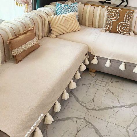 L Shape Corner Sofa Covers | Throwpillow Sofa Cover For L Shaped Sofa, L Shaped Sofa Covers, L Shape Sofa Cover Ideas, Sofa Cover Ideas Indian, Sofa Set For Bedroom, Stylish Sofa Set, L Shape Sofa Cover, Modern Sofa Sets, Stylish Sofa Sets