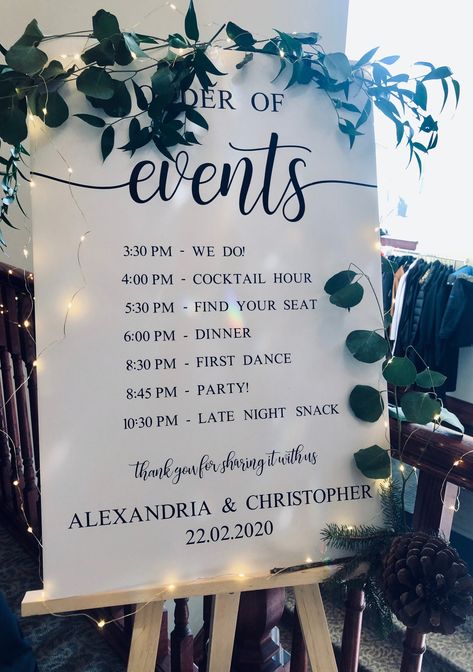 DIY order of events  Foam board  Wedding decor Program Board Wedding, Order Of Events Wedding Sign Diy, Foam Board Wedding Sign Diy, Wedding Itenary Board, Diy Wedding Board, Foam Board Wedding Sign, Order Of Events Wedding Sign, 2024 Loading, Wedding Bulletins