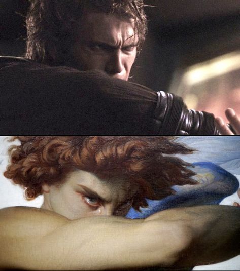 The Fallen Angel, Alexandre Cabanel, Anakin Skywalker, Star Wars, Classical Art, Renaissance Art, Art, Darth Vader, Revenge of the Sith, Episode Three Alexandre Cabanel, Fallen Angel Tattoo, Anakin Vader, Dark Triad, Anakin And Padme, Star Wars Background, The Fallen Angel, Star Wars Anakin, Hayden Christensen