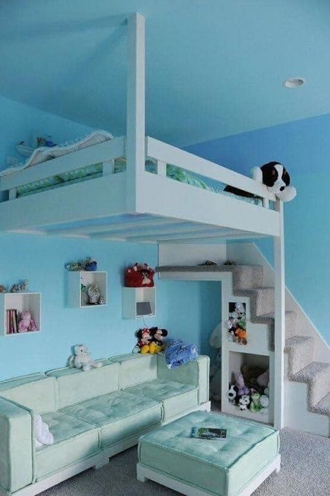 Teen Loft Bedrooms, Loft Beds Kids, Bunk Beds Design, Cool Loft Beds, Boho Girls Room, Loft Beds For Small Rooms, Beds Loft, Girls Bunk Beds, Cool Bedrooms