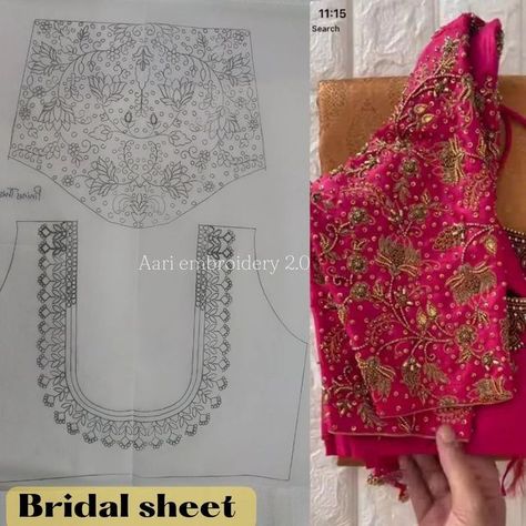 Aari Embroidery 2.0 on Instagram: "Bridal tracing paper full aari work details plastic paper Long time use Aari embroidery 2.0 The next Level of Art #aariembroidery2_0 #aariwork #blousedesigns #bridalmakeup #bridalblouse #aariembroidery #aariembroiderytutorial #trending #viral #instagram #love #explorepage #instagood #explore #fashion #follow #tiktok #like #likeforlikes #followforfollowback #photography" Aari Work Tracing Paper Designs, Maggam Work Tracing Designs For Blouse, Maggam Work Tracing Paper, Aari Blouse Tracing Paper, Aari Work Trace Paper Designs For Blouse Hand, Trace Design For Aari Work, Tracing Pattern For Aari Work, Tracing For Aari Work, Trace Aari Design