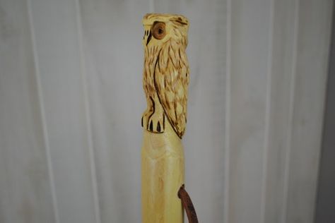 Cranberry Tree, Owl Carving, Unique Walking Sticks, Handmade Walking Sticks, Hiking Staff, Hand Carved Walking Sticks, Wooden Walking Canes, Sticks Furniture, Wood Carving For Beginners