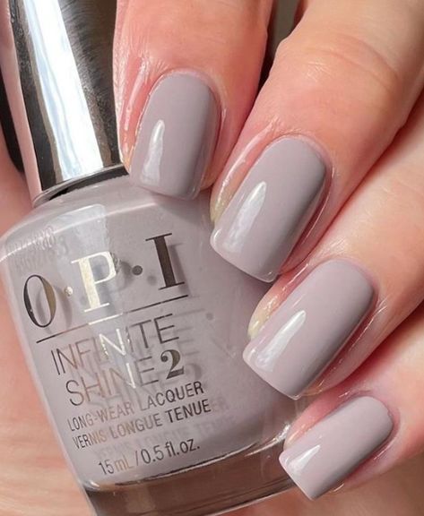 Opi Light Grey Nail Polish, Gray Neutral Nails, Gray Nail Dip Powder, Gel Nails For Pale Hands, Light Gray Manicure, Nails Muted Colors, Neutral Nails For Light Skin, Best Gray Nail Polish Colors, Dip Nails Neutral Colors