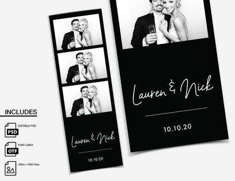 Excited to share this item from my #etsy shop: Simple Black and White Photo booth Template - Black #photoboothtemplate #photobooth #template #event #wedding #blackandwhite Black And White Photobooth Ideas, Photobooth Template Aesthetic, Photobooth Design Ideas, Photo Booth Design Template, Black And White Wedding Photo Booth, Wedding Photobooth Black And White, Photobooth Black And White, Photobooth Strip Design, Wedding Photobooth Ideas