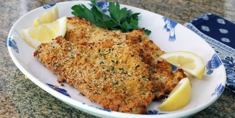 Panko Oven-Fried Triggerfish Fried Haddock, Oven Fried Fish, Haddock Recipes, Fish Fillet Recipe, Baked Fish Fillet, Fish Recipes Baked, Fried Fish Recipes, Baked Fish, Fries In The Oven