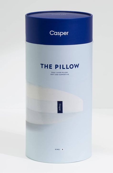 Pillow Packaging Design Inspiration, Pillow Packaging Design, Casper Pillow, Pillow Packaging, Sleep On Your Back, Baby Products Packaging, Master Decor, Christmas Decorations Bedroom, The Pillow