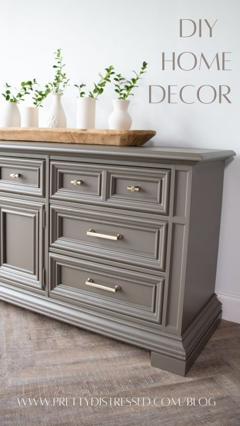 Refinished Dresser Diy, End Tables Diy, Bedroom Furniture Makeover, Refinishing Furniture Diy, Painted Bedroom Furniture, Funky Painted Furniture Diy, Painted Furniture Diy, Affordable Modern Furniture, Diy Patio Furniture Cheap