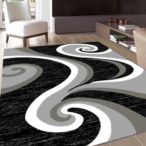 Carpet Bedroom, Rug 8x10, Gray Area Rug, Contemporary Dining, Black Area Rugs, 8x10 Area Rugs, Modern Carpet, Bedroom Carpet, Accent Rugs