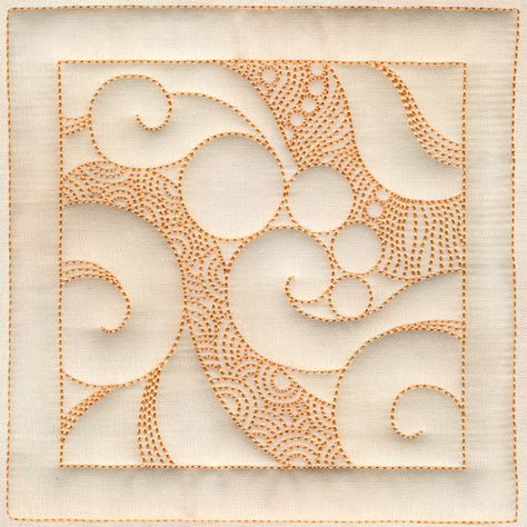 Embroidery Ocean, Japanese Ocean, Square Embroidery, Embroidery Japanese, Machine Quilting Patterns, Free Motion Quilt Designs, Sashiko Embroidery, Japanese Embroidery, 자수 디자인