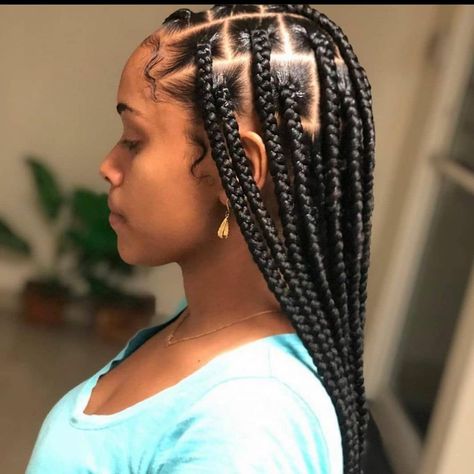 Best Braids Hairstyles, Glam Hairstyles, Bow Braid, Style Braids, Hairstyles For Ladies, Hairstyles Inspiration, Big Box Braids, Big Box Braids Hairstyles, Braids Styles