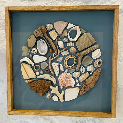 Seashell Art Diy, Mosaic Rocks, Shell Crafts Diy, Sea Glass Crafts, Driftwood Crafts, Seashell Art, Sea Art, Beach Crafts, Seashell Crafts