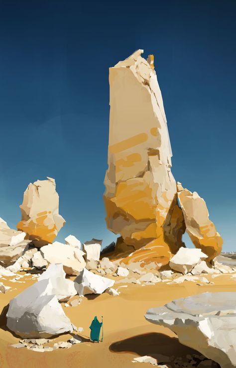 ArtStation - lx Sand Concept Art, Environment Painting Tutorial, Landscape Concept Design, Planet Landscape Concept Art, Environment Design Concept Art, Desert Environment Concept Art, Landscape Reference Photos Nature, Desert Digital Art, Desert Illustration Art