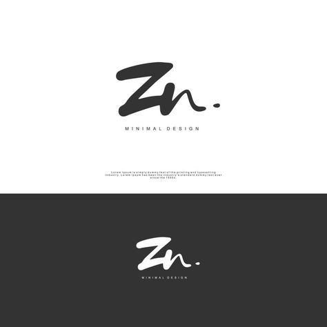 ZN Initial handwriting or handwritten logo for identity. Logo with signature and hand drawn style. Handwriting Logo Design, Hand Writing Logo, Zn Logo, Logo With Signature, Handwritten Logo Design, Initials Logo Letters, Writing Logo, Handwriting Logo, Hand Lettering Logo