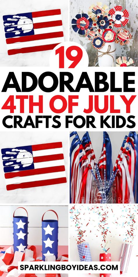 4th of July crafts for kids are a fun way to celebrate Independence Day. Explore patriotic crafts for kids with red, white, and blue crafts. Try DIY 4th of July decorations and easy 4th of July crafts like American flag crafts for kids. Enjoy fun July 4th activities for kids, including firework crafts and 4th of July art projects. Create simple 4th of July crafts and party crafts to make the day special. Find 4th of July paper crafts, patriotic DIY projects, and Independence Day crafts for kids. Kids Fourth Of July Crafts Easy, 4th Of July Kid Craft Ideas, 4th Of July Flag Crafts For Kids, 4tj Of July Crafts For Kids, July 4 Kids Activities, Crafts For Kids Fourth Of July, Kid Crafts For 4th Of July, School Age 4th Of July Crafts, Crafts For Fourth Of July