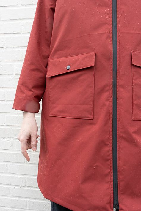 Rains Raincoat, Raincoat Pattern, Coat Sewing, Coat Pattern Sewing, Fleece Patterns, Outdoor Coats, Denim Projects, Jacket Pattern Sewing, Rain Gear