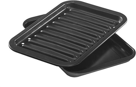 Amazon.com: Nordic Ware Nonstick Broiler Pan Set: Baking Sheets: Kitchen & Dining Picnic Parties, Popover Pan, Broiler Pan, Springform Pan Cake, Best Oven, Drip Pan, Cooked Veggies, Nordic Ware, Big Meals