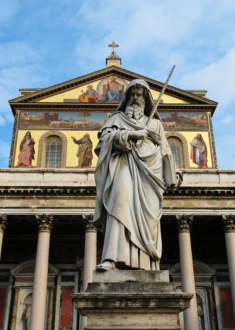 Christ is more than a conqueror. But we are also more than conquerors. The transformation that Christ wrought in the whole world is experienced by us personally. San Peter, Paul The Apostle, St Peters Basilica, Cesky Krumlov, San Paolo, Visit Italy, Catholic Art, Place Of Worship, St Paul