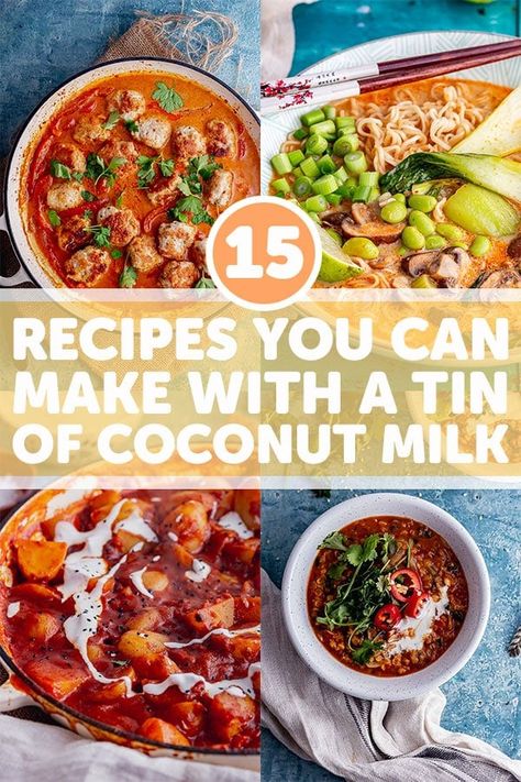 Coconut milk is a fantastic panty ingredient! It's great for adding to soups, curries and sauces. It's also a delicious way to add creaminess to vegan recipes. #thecookreport #coconutmilk #pantryrecipes Green Curry Vegetarian, Peanut Butter Curry, Spicy Lentil Soup, Coconut Curry Soup, Roasted Red Pepper Soup, Pumpkin Recipes Healthy, Joe Wicks, Coconut Milk Recipes, Easy Vegan Dinner