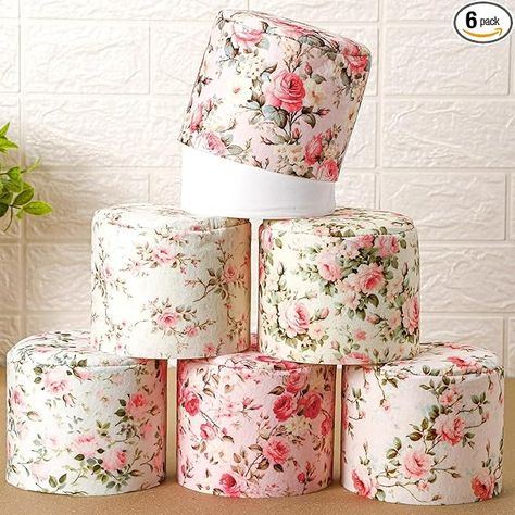 Amazon.com: Hoolerry 6 Pcs Decorative Toilet Roll Cover Fit Toilet Paper Roll Within 4.3 x 5.1'' Reusable Felt Fabric Toilet Tissue Holder Tissue Paper Wrap for Bathroom Decor Hotel Summer Gift(Rose) Women Bathroom Decor, Toilet Roll Cover, Toilet Paper Cover, Women Bathroom, Toilet Tissue Holder, Tissue Paper Wrapping, Paper Wrap, Toilet Tissue, Tissue Holder