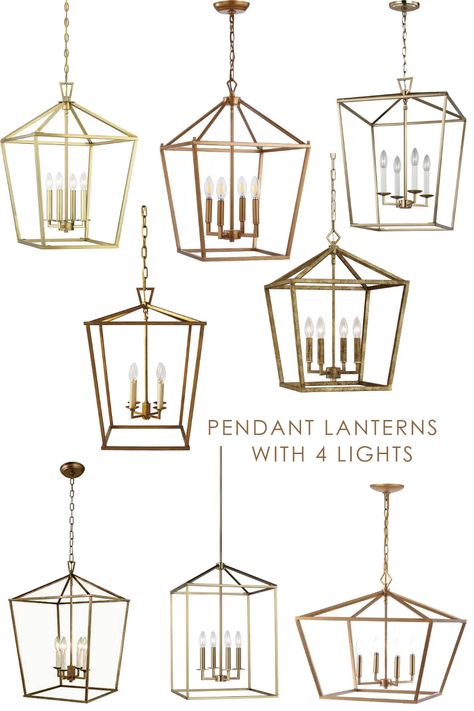 Update you lighting with one of these Pendant Lanterns with 4 Lights! So chic plus they have no glass - easy cleaning and bulb changing! | RidgelysRadar.com #pendantLantern #lightingfixture #noglass #chandelier #lighting #4lights #bronzefinish #lantern #newfixture #newlighting #rectangularchandelier #upgradelighting #brassfinish Stair Lighting Pendant, Staircase Light, Gold Lanterns, Rectangular Chandelier, Lantern Pendant Lighting, Staircase Decor, Staircase Lighting, Dining Room Makeover, Staircase Chandelier