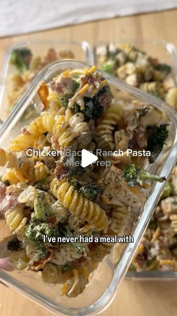 Ranch Chicken Meal Prep, Rotisserie Chicken Meal Prep Lunches, Muscle Meal Prep, Pasta Meal Prep Healthy, Chicken Meal Prep Ideas, Pasta Meal Prep, Meal Bowls, Easy Weekly Meals, Warm Salad Recipes