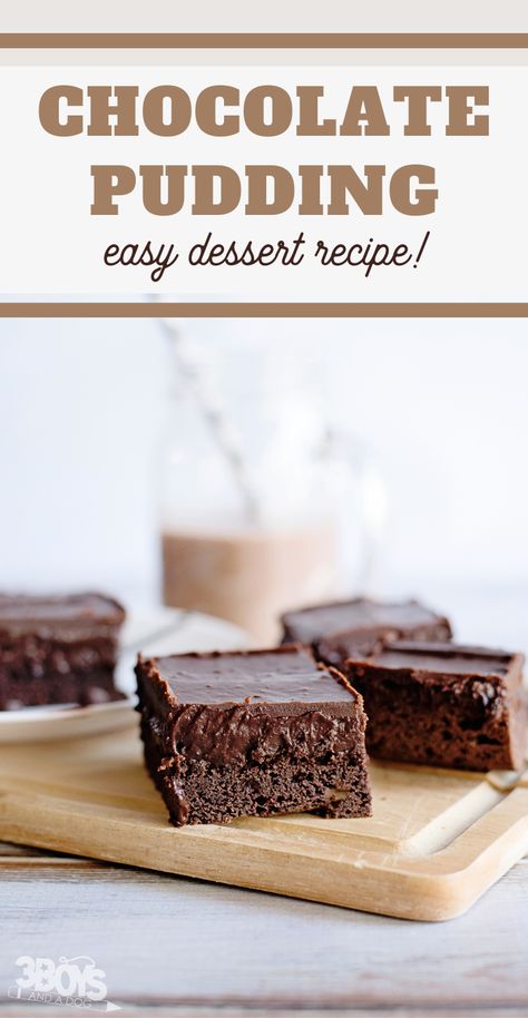 Where are my chocolate fans? This Chocolate Pudding Bars Recipe is the perfect dessert in bar form! Easy chocolate desserts like this are the best! Instant Pudding Recipes, Pudding Bars, Pudding Bar, Chocolate Dessert Bar, Vegetarian Chocolate Cake, Chocolate Pudding Desserts, Fudge Dessert, Fried Steak Recipes, Easy Chocolate Desserts