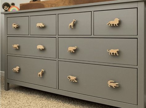 The Best IKEA Nursery Ideas For A Gorgeous Baby Room - Minnesota Momma Nursery Drawer, Ikea Desk Hack, Dinosaur Room Decor, Dinosaur Bedroom, Dinosaur Room, Nursery Room Design, Toddler Boys Room, Baby Room Inspiration, Baby Boy Room Nursery