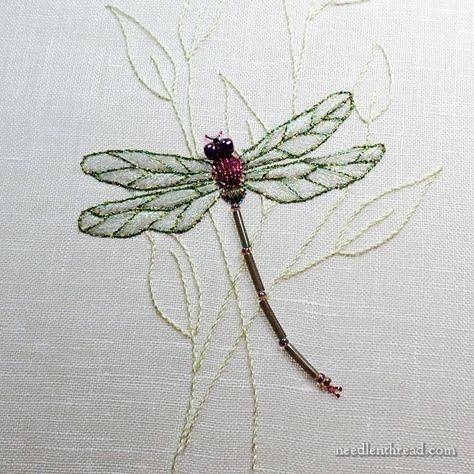 Dragonfly Textile Art, Dragon Fly Embroidery Design, Hand Embroidered Dragonfly, Dragonfly Embroidery Simple, Dragonfly Embroidery Pattern Free, Embroidery Dragonfly Pattern, Embroider Dragonfly, Dragon Fly Pattern, Embroidered Dragonflies