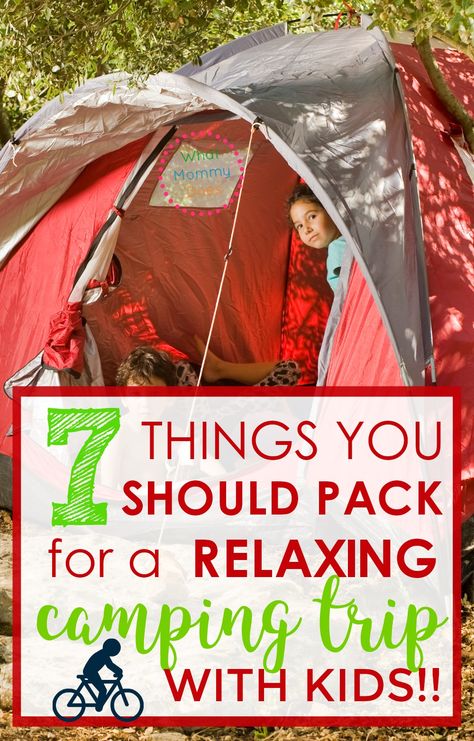 Before you even THINK of going camping with your kids, make sure you have these 7 things with you. This is the "nuts and bolts" family camping trip checklist. Take these things & you'll be 1000% more guaranteed to have smooth sailing. I wish I had had this checklist the first time I went campign with toddlers! | camping tips, family camping ideas Camping Hacks With Kids, Camping Ideas For Couples, Camping Trip Checklist, Camping Checklist Family, Trip Checklist, Zelt Camping, Camping Snacks, Camping Diy, Camping 101