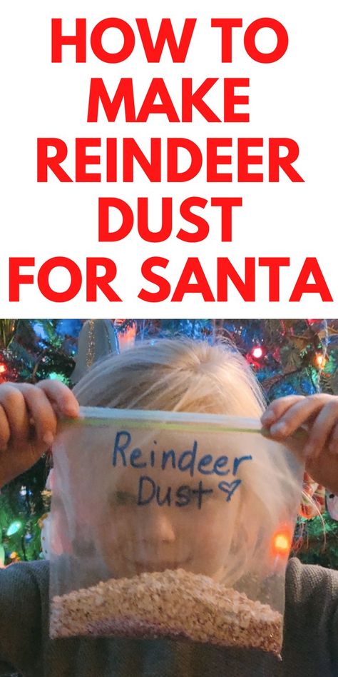 HOW TO MAKE REINDEER DUST - Here is a simple and easy way to make reindeer dust. Here's how to help Santa find your house. Reindeer Dust Recipe, Rain Deer Food How To Make, Make Your Own Reindeer Food Bar, Santa’s Reindeer Stable, Reindeer Dust, Reindeer Pet, Reindeer Farm, Deer Food, Magic Reindeer Food