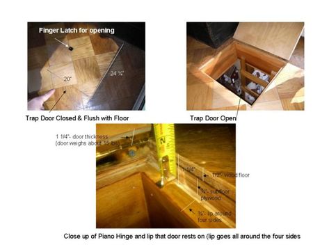 Trap door hinge - Fine Homebuilding Floor Hatch, Soss Hinges, Crawl Space Door, Roof Hatch, Fine Homebuilding, Maple Floors, Heavy Duty Hinges, Trap Door, Back Room