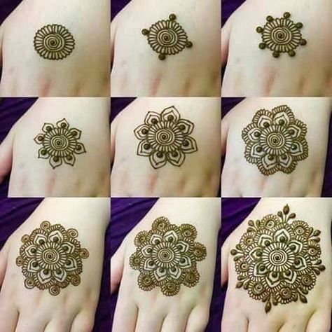 Round Mehndi Design, Henne Tattoo, Tato Henna, Henna Art Designs, Beginner Henna Designs, Tattoo Henna, Mehndi Design Pictures, Modern Mehndi Designs, Beautiful Henna Designs