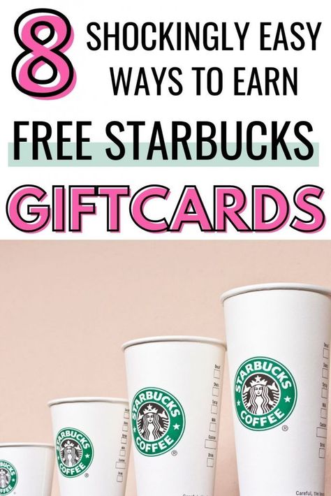 Do you have a Starbucks addiction? Here is how to get free Starbucks gift cards. Free Starbucks Gift Card, Starbucks Hacks, Frugal Meal Planning, Marketing Solved, Saving Money Frugal Living, Frugal Christmas, Starbucks Lovers, Money Frugal, Starbucks Gift Card