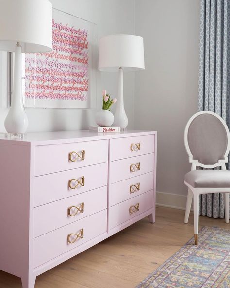 Scout Design Studio, Pink Living Room Decor, Scout Design, Pink Dresser, Modern Kids Room, Kids Nightstand, Pink Living Room, Kids Dressers, Decorating Themes