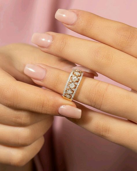 Groovy Ring, Fancy Diamond Ring, Diamond Half Eternity Band, Diamond Engagement Band, Rings Style, Diamond Rings Design, Fine Jewelery, Gold Rings Fashion, Gold Ring Designs