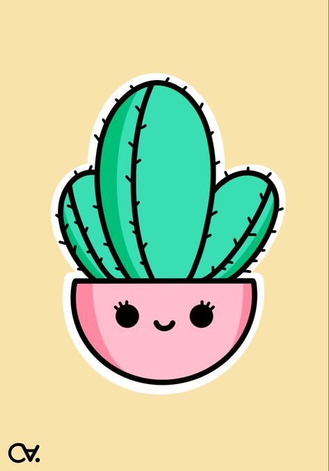 Kawaii Cactus, Cactus Wallpaper, Book Art Drawings, Cute Stickers, Free Printables, Book Art, Cactus, Amigurumi, Art Drawings