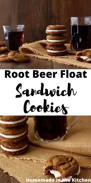 Root Beer Cookies, Beer Dessert, Root Beer Recipe, Beer Cookies, Cookie Sandwich Recipes, Beer Recipe, Summer Eats, Cooking With Beer, Sandwich Bread Recipes