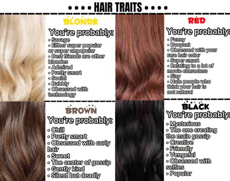 Cool hair personality traits photo 👩👨 Black Cat Personality, Rarest Hair Color, Cat Personality, Cool Hair, Red To Blonde, Character Creator, Hate People, Creative Hairstyles, Personality Traits