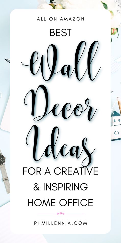 Your workspace environment can have a significant impact on your productivity, creativity, and mood. A vibrant and inviting office can boost your mood and enhance your creativity. By adding some personal touches and unique decor to your office walls, you can create a space that not only reflects your personality but also motivates you to do your best work. Explore some of the most creative and inspiring home office wall decor ideas that will transform your space from drab to fab. #phmillennia Art Above Desk Wall, Work From Home Wall Decor, Wall Art For Home Office, Office Collage Wall, Office Wall Art Creative, Work Office Wall Decor, Home Office Wall Ideas, How To Decorate Your Office At Work, Wall Decor For Office At Work