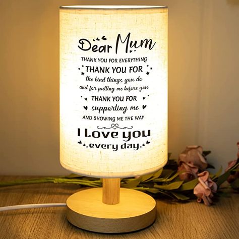 blumuze Mum Gifts, Personalised Table Lamp Gifts for Mum, Mum Birthday Gifts from Daughter Son, Gifts for Mum on Her Birthday Christmas Anniversary Mother's Day, Bedsides Light Presents for Mum/Mummy Sister Birthday Presents, Mum Gifts, Presents For Mum, Romantic Anniversary, Show Me The Way, Mum Birthday Gift, Wife Birthday, Night Light Lamp, Romantic Decor