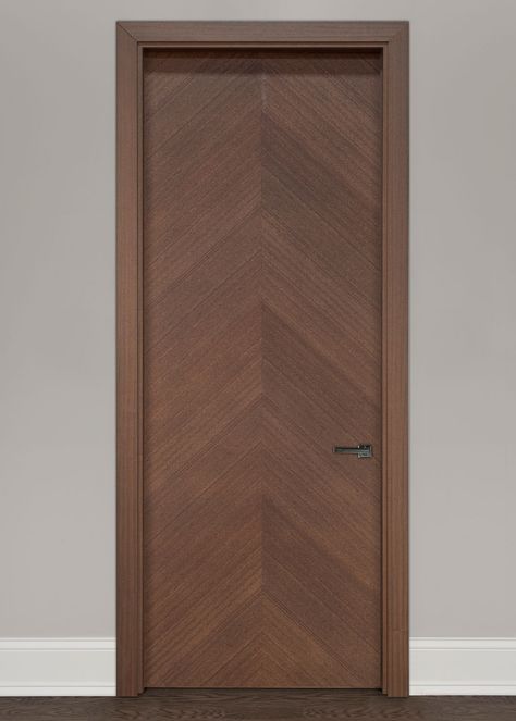 Modern-Interior Modern Interior Door - Custom - Single - Wood Veneer Solid Core Wood with Earth Finish, Modern, Model GDIM-FL2050 | Glenview Doors in Chicago, IL at Glenview Haus Doors Mica Design, Modern Walnut Doors Interior, Wood Veneer Door, Front Door Design Wood Front Door Design Wood Modern, Door Veneer Design, Mica Door Design Modern, Flush Door Design Modern Mica, Flush Door Design Modern Veneer, Flush Door Design Modern