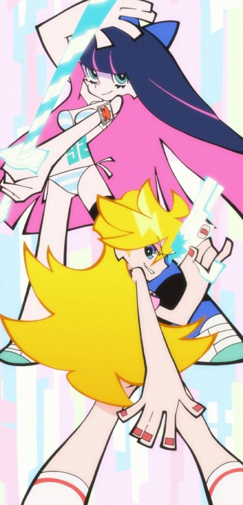 Panty And Stocking With Garterbelt, Panty And Stocking Anime, Panty Stocking, Oppa Gangnam Style, Panty And Stocking, Art Style Inspiration, Fun Comics, Cultura Pop, Art Block