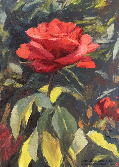 Heather Martin Artworks Gallery Heather Martin, Painting Concepts, Pastels Art, Single Red Rose, Oil Painting Inspiration, Rennaissance Art, Theme Nature, Pretty Drawings, Daily Painting