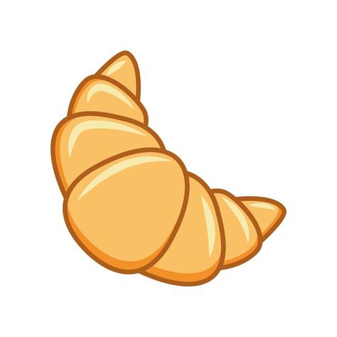 Croissant vector icon. isolated on white background. Croissant Cartoon, Croissant Clipart, Croissant Vector, Croissant Drawing, Croissant Illustration, Croissant Art, French Food, Travel Design, Illustration Character Design