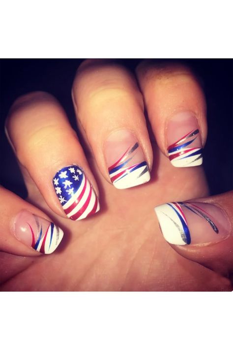 Independence Day Nails Press on Nails 4th of July False Nails USA Flag Short Square French Tip Fake Nails Design Reusable Stick on Nails American Patriotic Nails Manicure Decoration Short Square French Tip, Independence Day Nails, Square French Tip, American Flag Nails, French Tip Fake Nails, Nails 4th Of July, Flag Nails, Patriotic Nails, French Tip Design